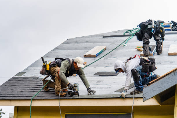 Professional Gutter Installation technician working in Kirklin, IN